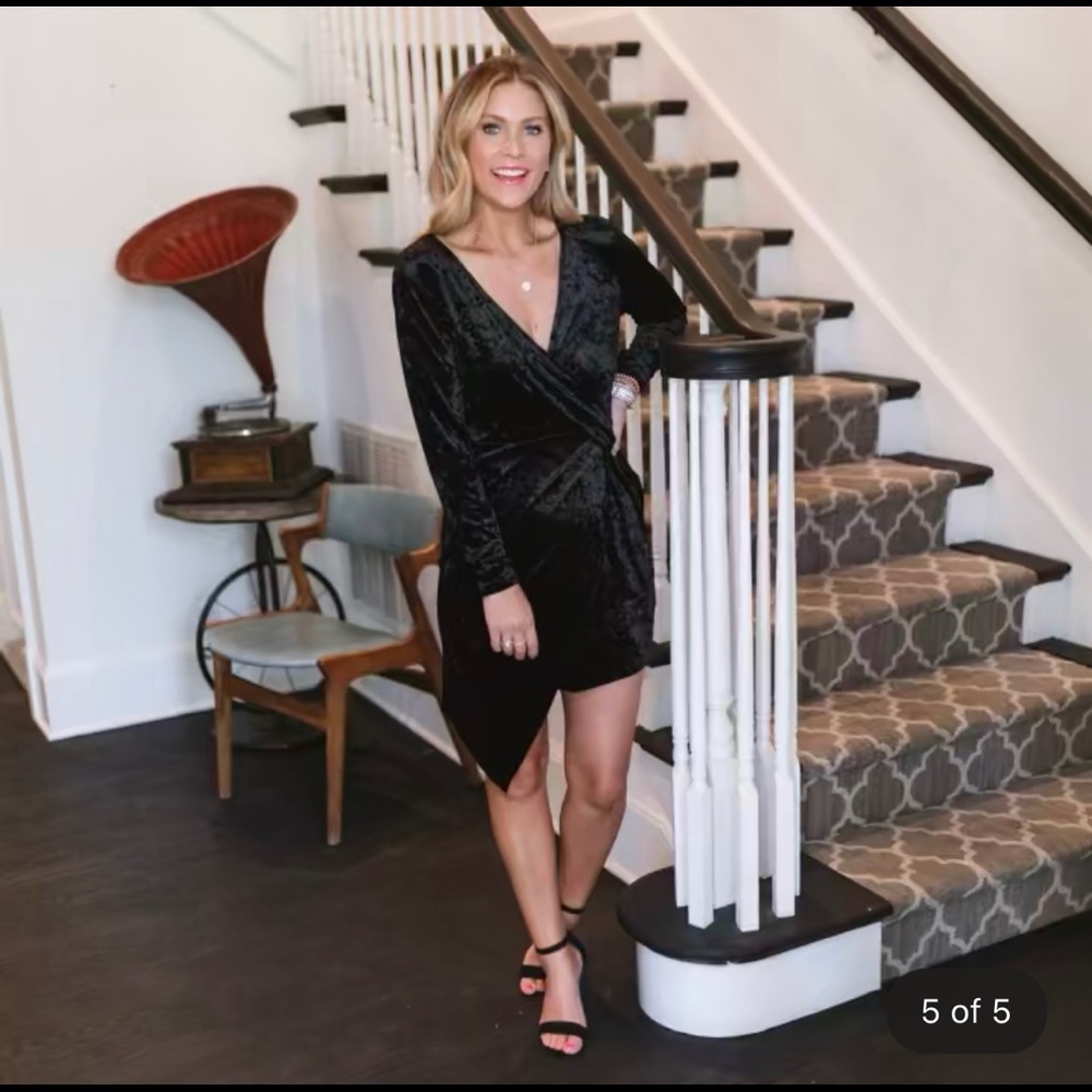 Velvet twisted faux wrap